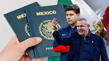 Javier Aguirre, Mauricio Pochettino e imagen de pasaporte/Foto Telemundo 33.