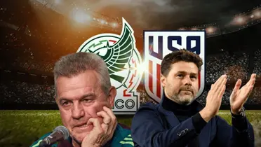 Javier Aguirre nervioso y Mauricio Pochettino aplaudiendo/Foto MegaNews MX.