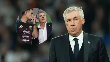 Javier Aguirre, Rafael Márquez y Carlo Ancelotti/ Foto Sports Illustrated.