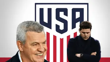 Javier Aguirre riendo y Mauricio Pochettino cabizbajo/Foto TNT Sports Brasil.