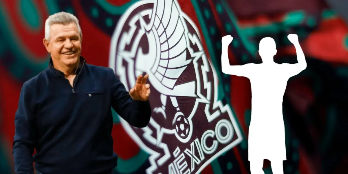 Javier Aguirre sonriendo y silueta de jugador/Foto PSN Noticias.