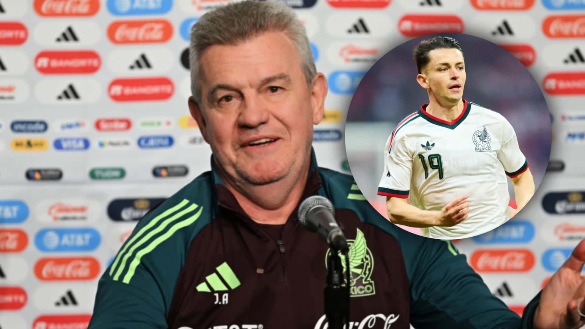 Javier Aguirre y Álvaro Fidalgo en la selección mexicana