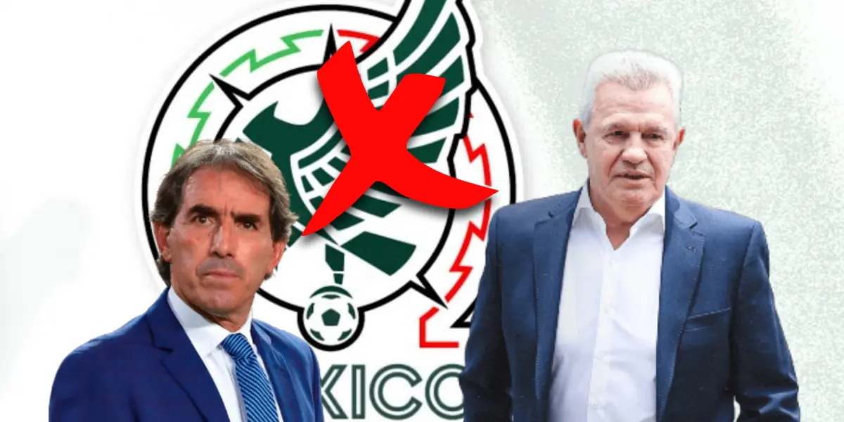 Javier Aguirre y Guillermo Almada, cruz roja en medio/Foto Mediotiempo.