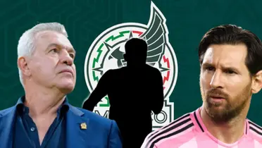 Javier Aguirre y Lionel Messi junto a futbolista incógnito / FOTO GETTY IMAGES