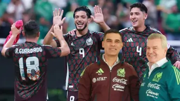 Javier Aguirre y Rafael Márquez junto a futbolistas del Tri / FOTO JUAN FÚTBOL