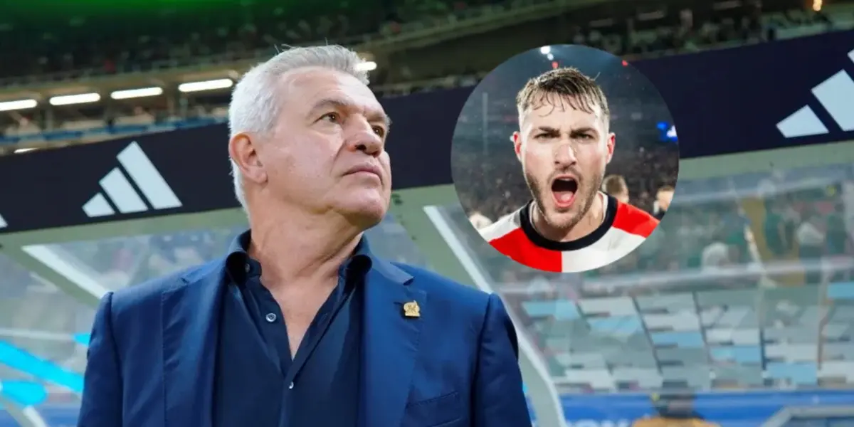 Javier Aguirre y Santiago Giménez/ Foto Debate.