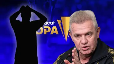 Javier Aguirre y silueta de futbolista/Foto Diario AS.