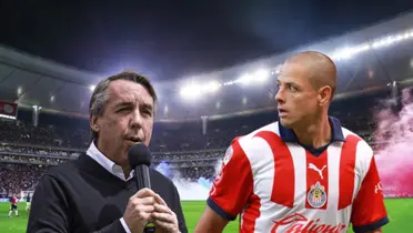 Javier Hernández y Emilio Azcárraga con micrófono/ Foto Rebaño Pasión.