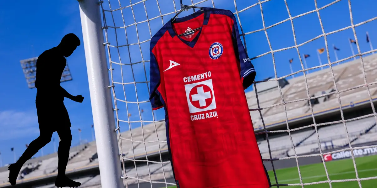 Jersey colgado en portería. Foto: Cruz Azul