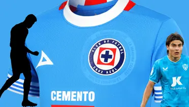 Jersey de Cruz Azul de fondo tomado de Pirma, con Luka al frente