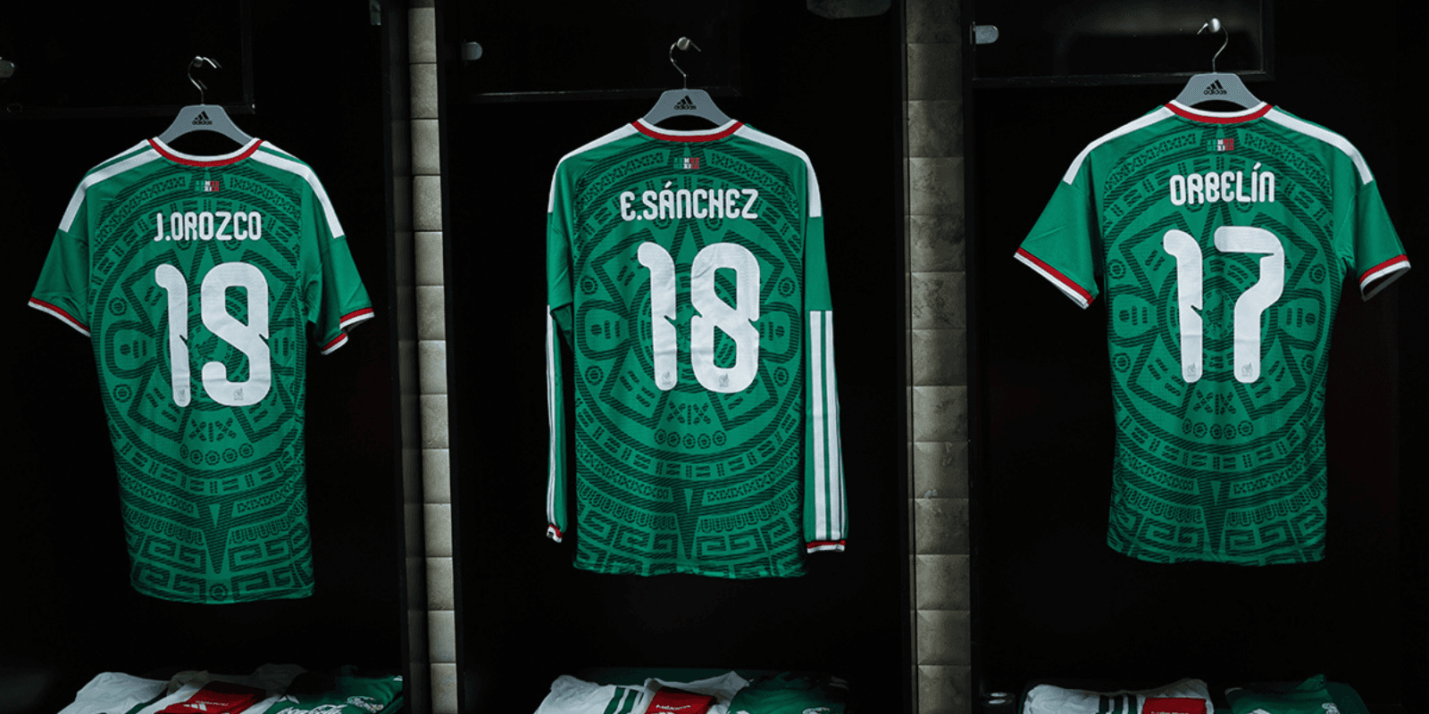 Jerseys en vestidor. Foto: Selección Mexicana