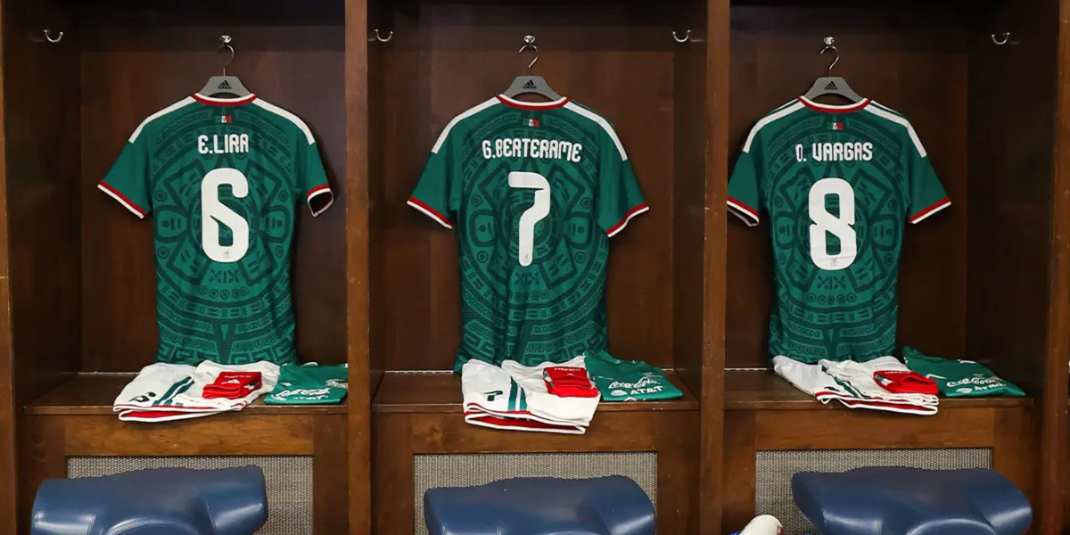 Jerseys en vestidor. Foto: Selección Mexicana