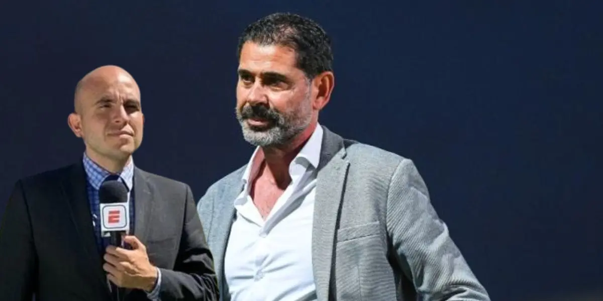 Jesús Bernal junto a Fernando Hierro / FOTO X