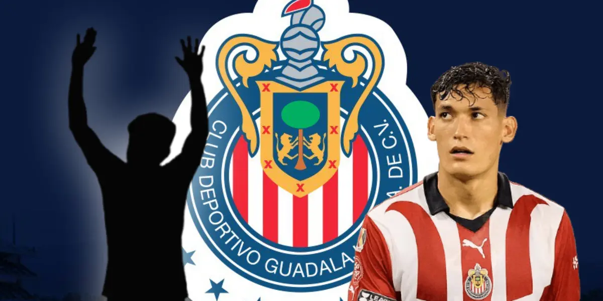 Jesús Orozco y silueta de jugador aplaudiendo/Foto Chivas.