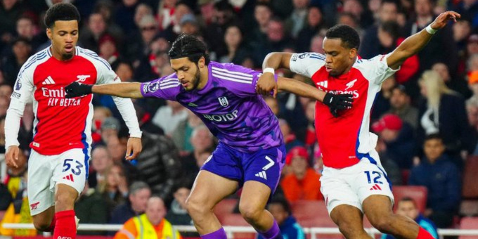 Jiménez vs Arsenal. Foto: Fulham