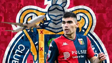 Johan Vásquez junto al escudo de Chivas / FOTO ESPN