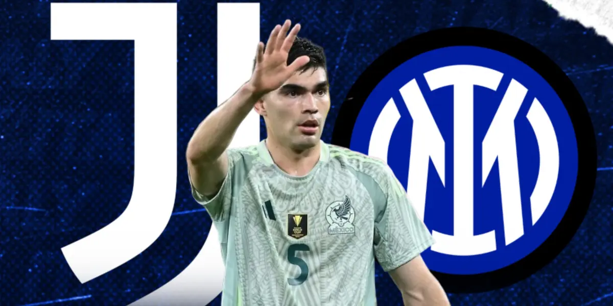 Johan Vásquez y escudos de Milan y Juventus/ Foto Transfermarkt.