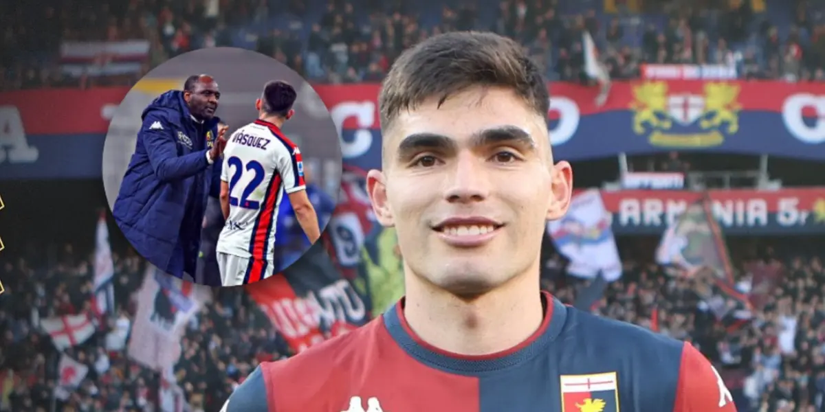 Johan Vásquez y Patrick Vieira/Foto Serie A.