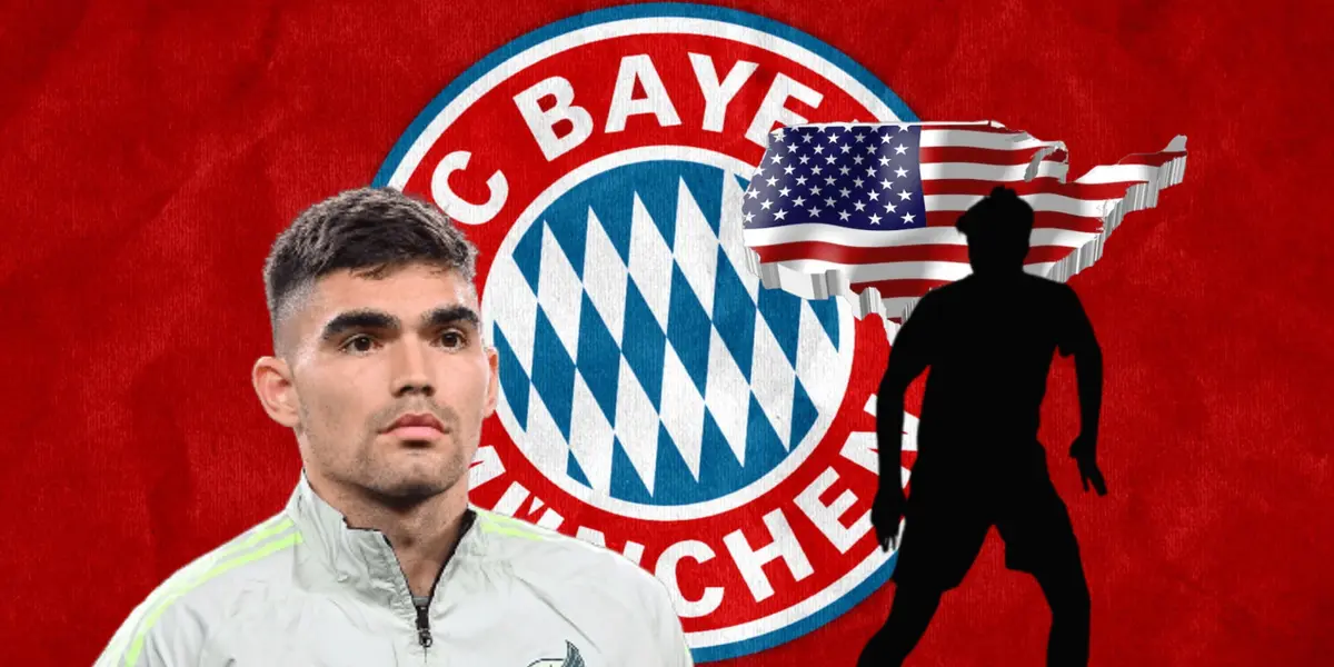 Johan Vásquez y silueta de futbolista en negro/Foto Wallpapers.com