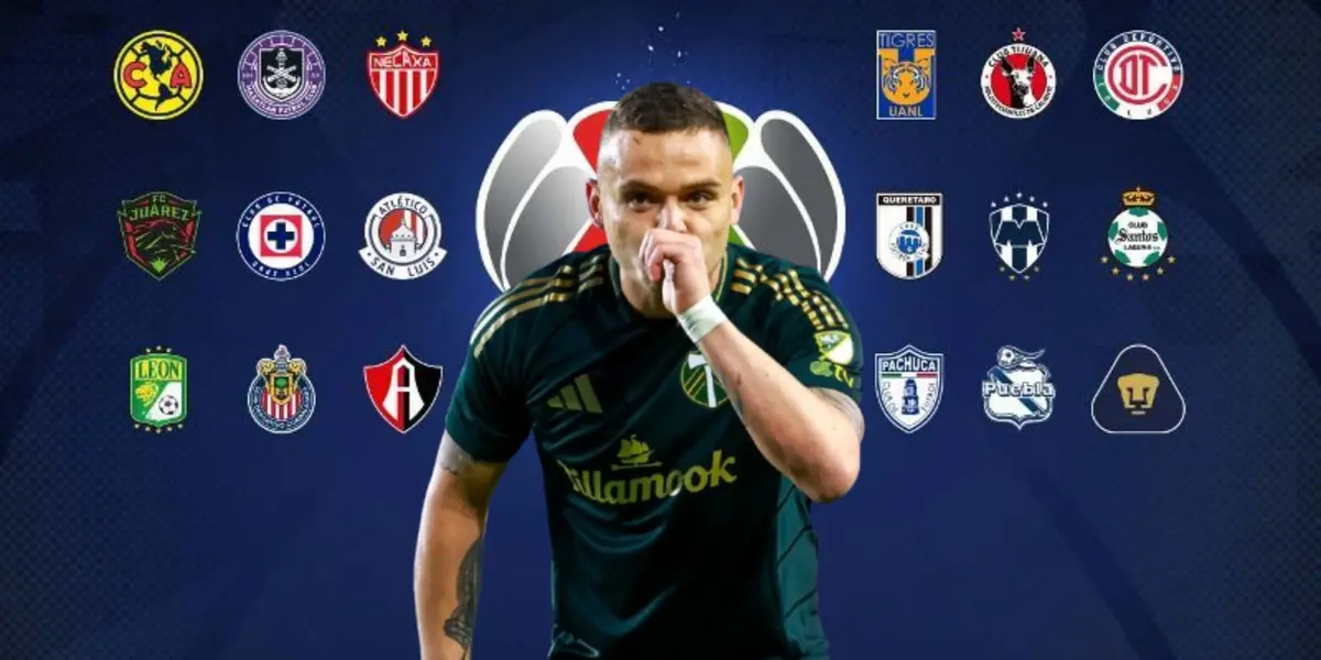 Jonathan Rodríguez junto a clubes de la Liga MX / FOTO INSTAGRAM