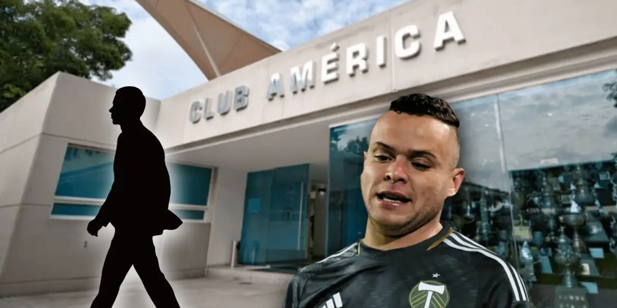 Jonathan Rodríguez, oficinas del América y silueta de hombre/ Foto Sports Illustrated.