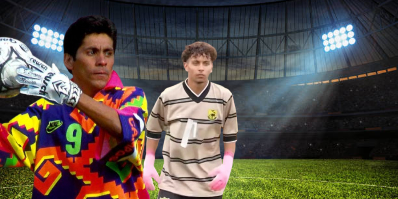 Jorge Campos junto a su hijo / FOTO LEYENDAS DEL FÚTBOL MEXICANO