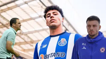 Jorge Sánchez en presentación con el Porto. Foto: Azteca Deportes