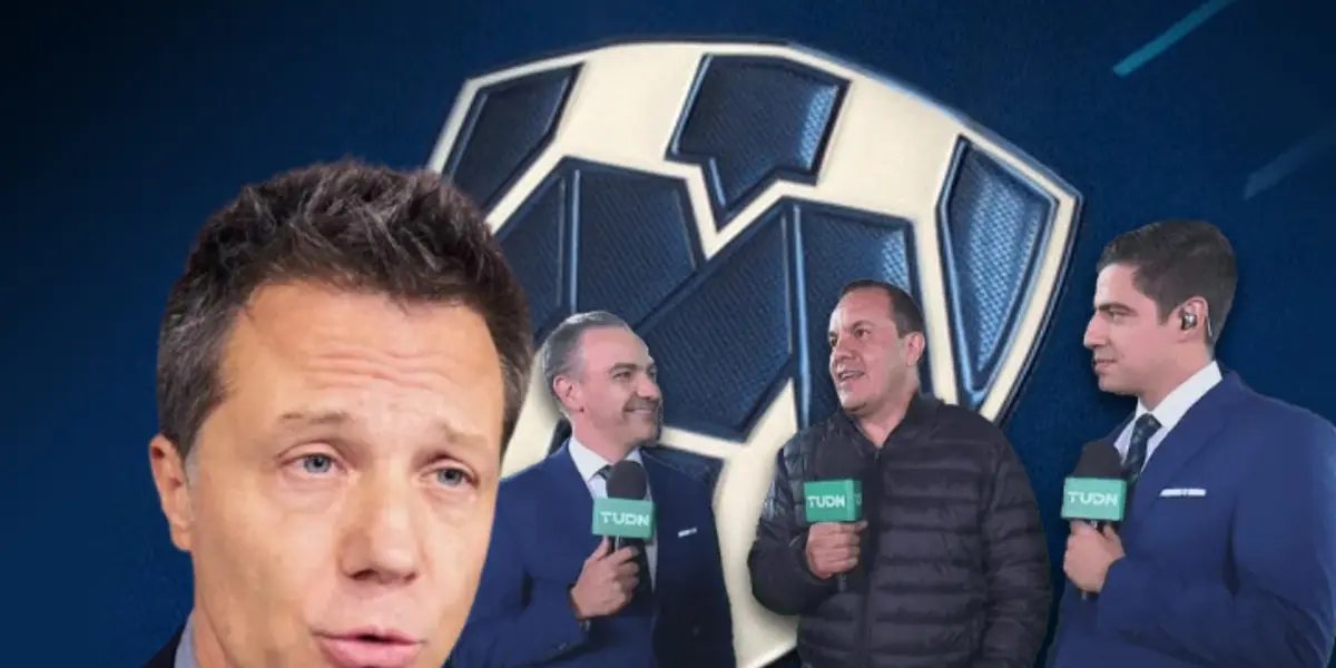 José Antonio Noriega y Cuauhtémoc Blanco junto a narradores/Foto Soy Fútbol.