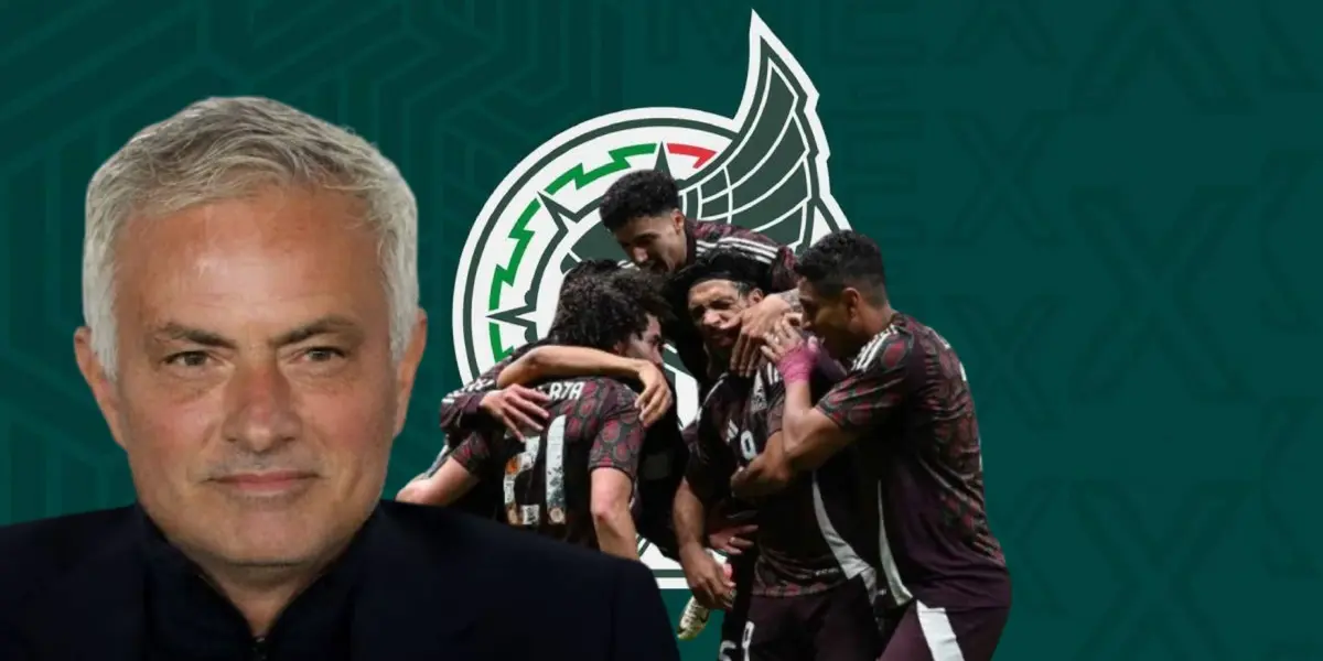 José Mourinho junto a futbolistas del Tri / FOTO EVENING STANDARD