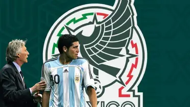 José Pekerman junto a Juan Román Riquelme / FOTO MINUTOUNO