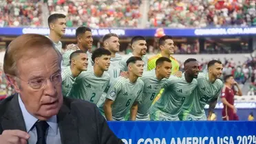 José Ramón Fernández junto a jugadores de la Selección Mexicana