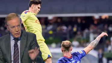 José Ramón Fernández junto al América vs Cruz Azul / FOTO X