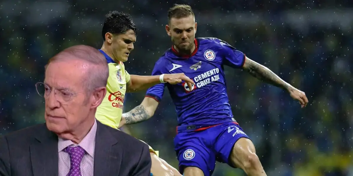 José Ramón Fernández junto al América vs Cruz Azul / FOTO X