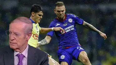 José Ramón Fernández junto al América vs Cruz Azul / FOTO X