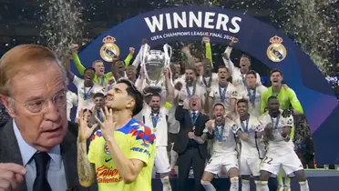 José Ramón Fernández y Diego Valdés junto los jugadores del Real Madrid / FOTO X