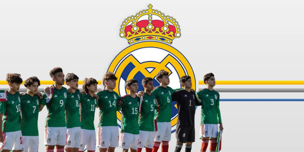 Joyas de la Selección Mexicana junto al escudo del Real Madrid / FOTO X
