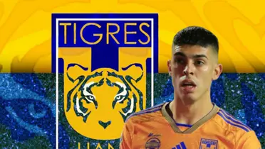 Juan Brunetta y escudo de Tigres/Foto Hoa Noam Logistics.