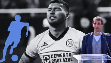 Juan Escobar lamentándose en partido con Cruz Azul. Foto: TV Azteca.