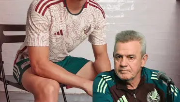 Jugador de la Selección Mexicana sentado y Javier Aguirre/Foto Publimetro.