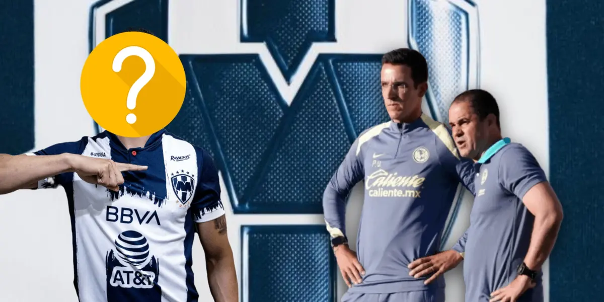 Jugador de Rayados con el rostro tapado y André Jardine/Foto Soy Fútbol.