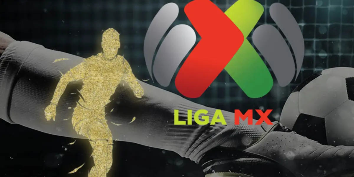 Jugador dorado, logo de la Liga MX y pie pateando balón/Foto Netbet México.