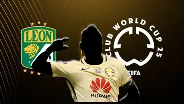 Jugador incógnito de América junto al escudo del León / FOTO BOLAVIP