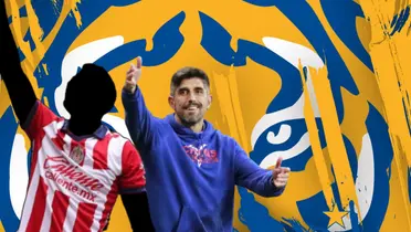 Jugador incógnito de Chivas junto a Veljko Paunovic / FOTO X