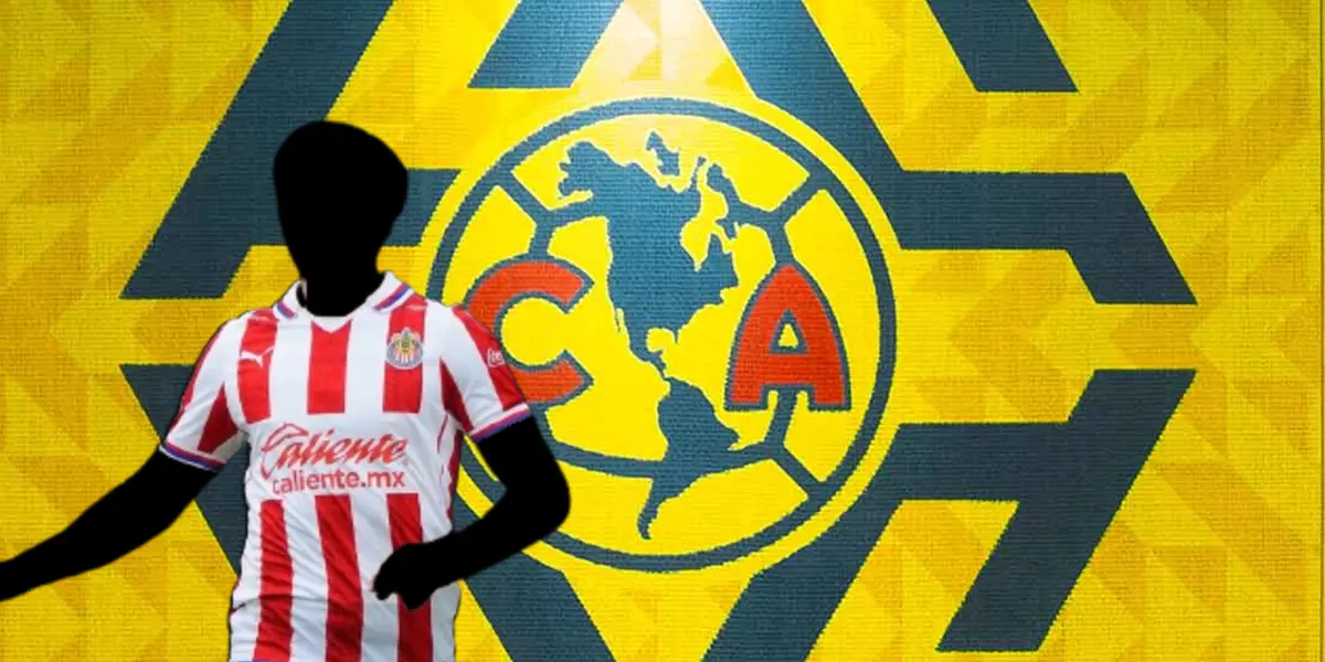 Jugador incógnito de Chivas junto al escudo del América / FOTO FACEBOOK