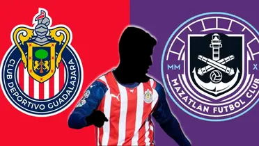Jugador incógnito de Chivas junto al escudo del Mazatlán / FOTO RÉCORD