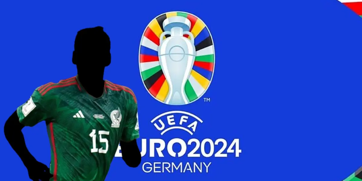 Jugador incógnito de la Selección Mexicana junto al logo de la EURO 2024 / FOTO MARCA