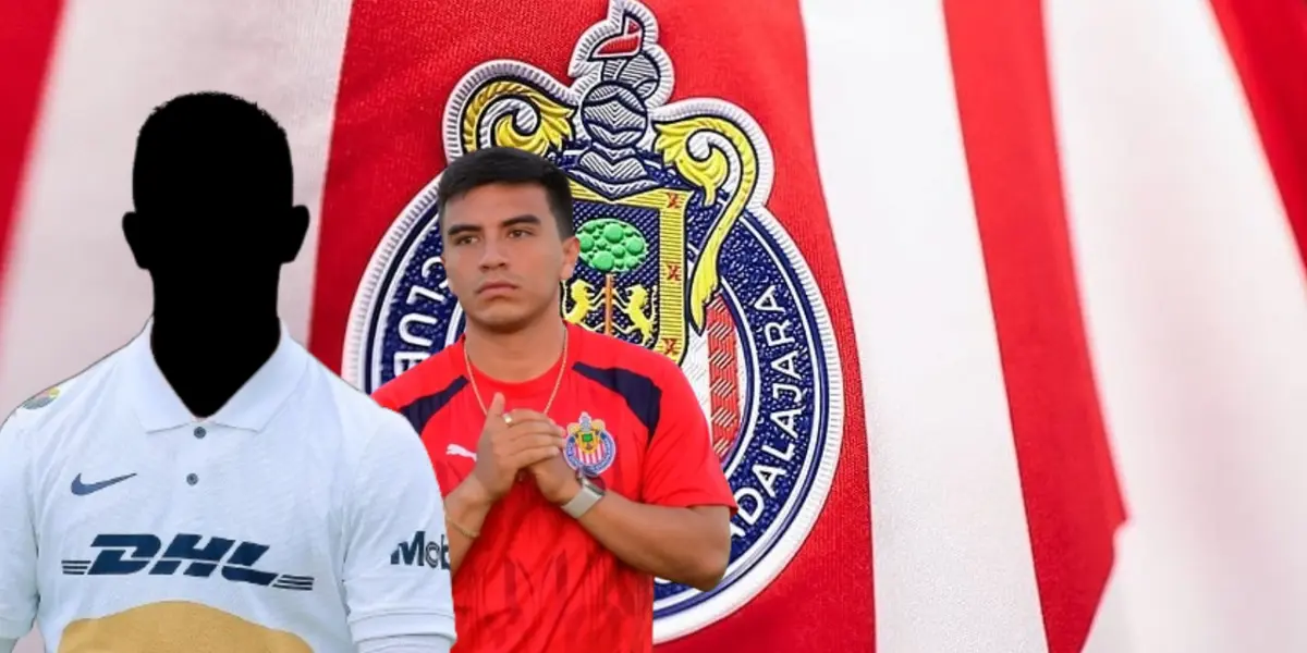 Jugador incógnito de Pumas junto a Fernando Beltrán / FOTO JAM MEDIA