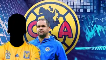 Jugador incógnito de Tigres junto a André Jardine / FOTO ESPN