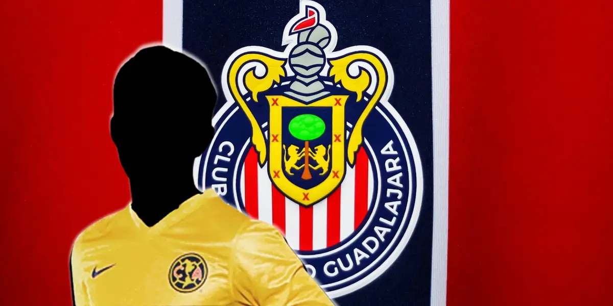 Jugador incógnito del América junto al escudo de Chivas / FOTO FACEBOOK