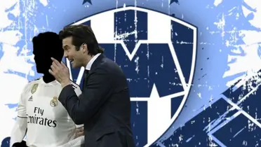 Jugador incógnito del Real Madrid junto a Santiago Solari / FOTO GOAL.COM